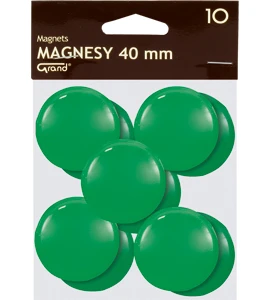 Magnes Grand, 40mm, 10 sztuk, zielony